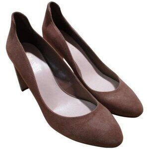 *Nine West Tan Beige Suede Contour Almond Toe Pump